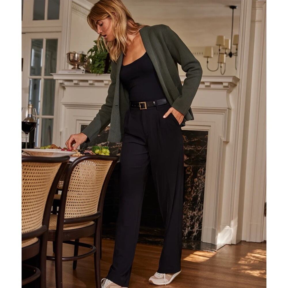 NWT SUMMERSALT The Classic Pleat Straight Leg Trouser Pant